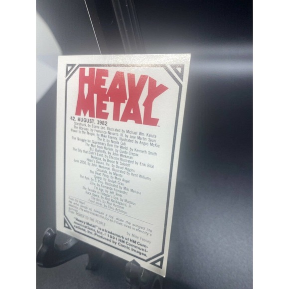Vintage 1982 Heavy Metal Trading Card No. 42 August 1982 Heavy Metal - Picture 9 of 12